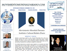 Tablet Screenshot of movimientomundialdariano.com